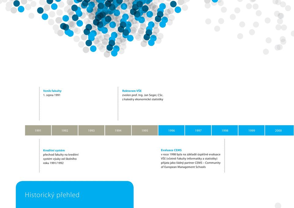 fakulty na kreditní systém výuky od školního roku 1991/1992 Evaluace CEMS v roce 1998 byla na základě úspěšné