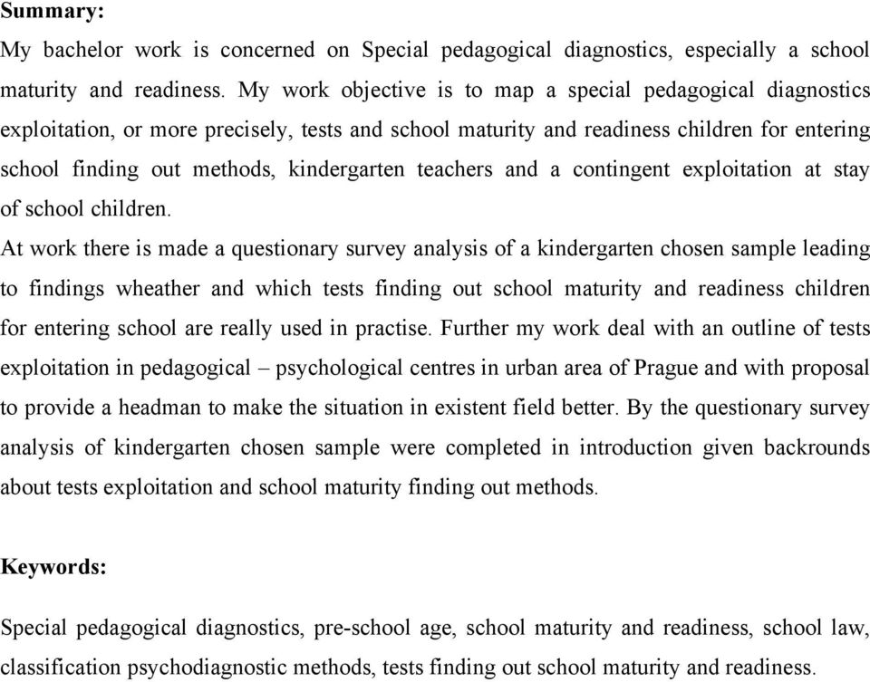 teachers and a contingent exploitation at stay of school children.