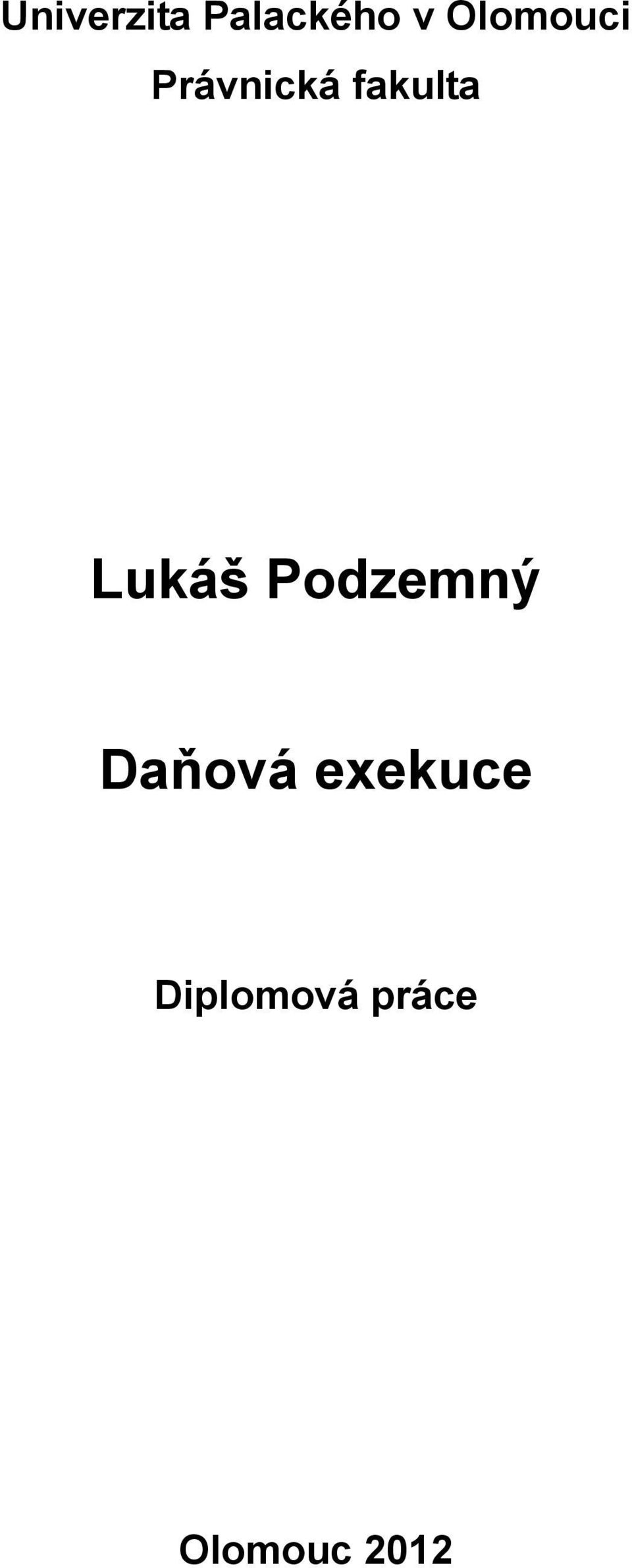 Lukáš Podzemný Daňová