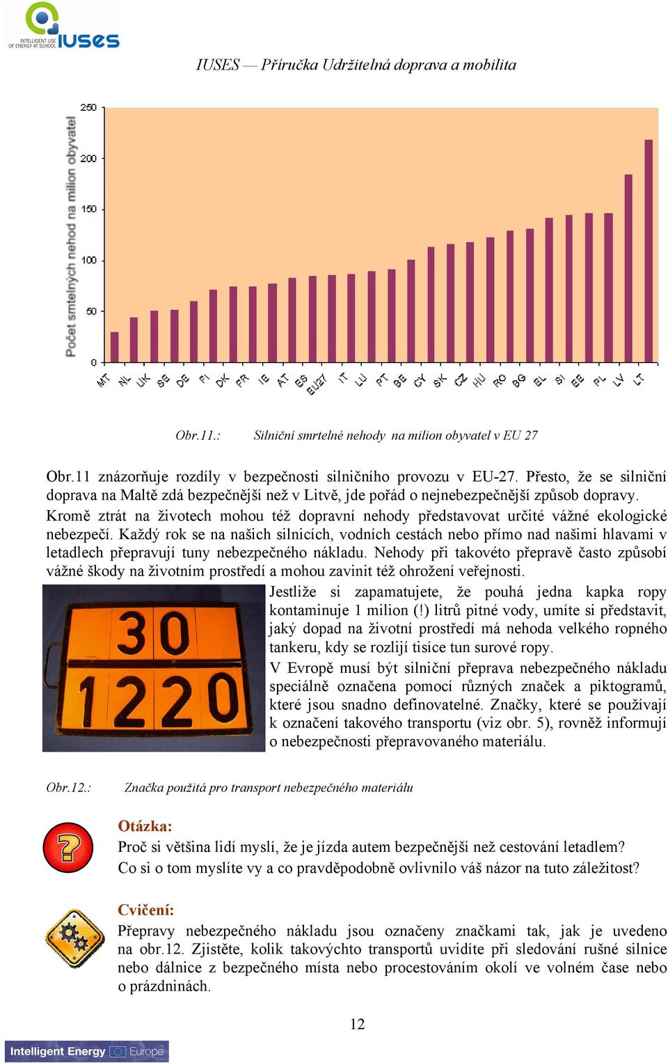 Kromě ztrát na životech mohou též dopravní nehody představovat určité vážné ekologické nebezpečí.