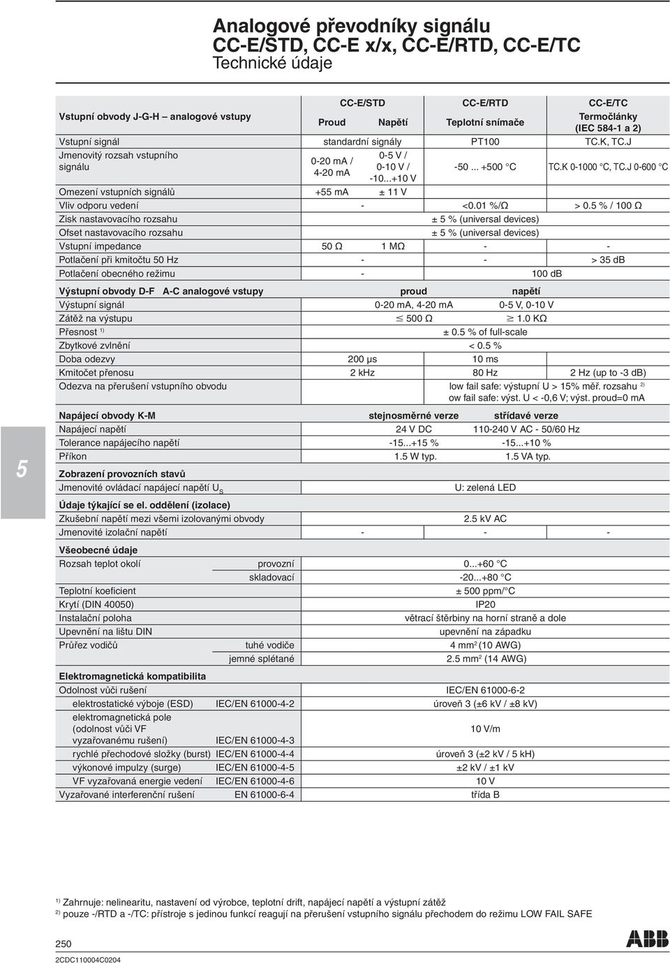 J 0-600 C Omezení vstupních signálů + ma ± 11 V Vliv odporu vedení - <0.01 %/ > 0.