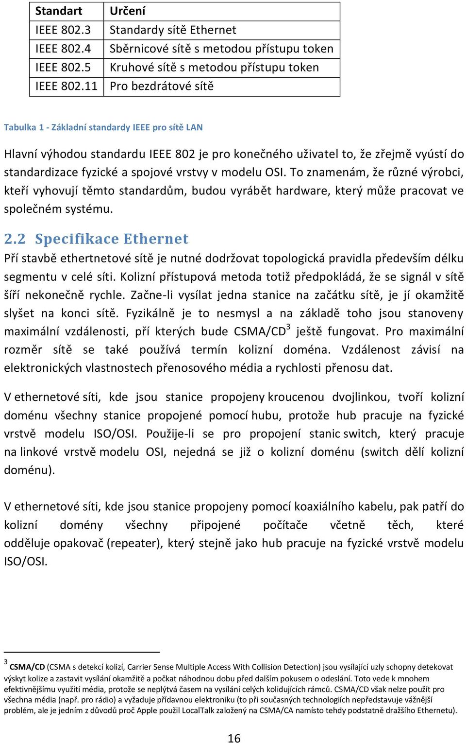 modelu OSI. To znamenám, že různé výrobci, kteří vyhovují těmto standardům, budou vyrábět hardware, který může pracovat ve společném systému. 2.