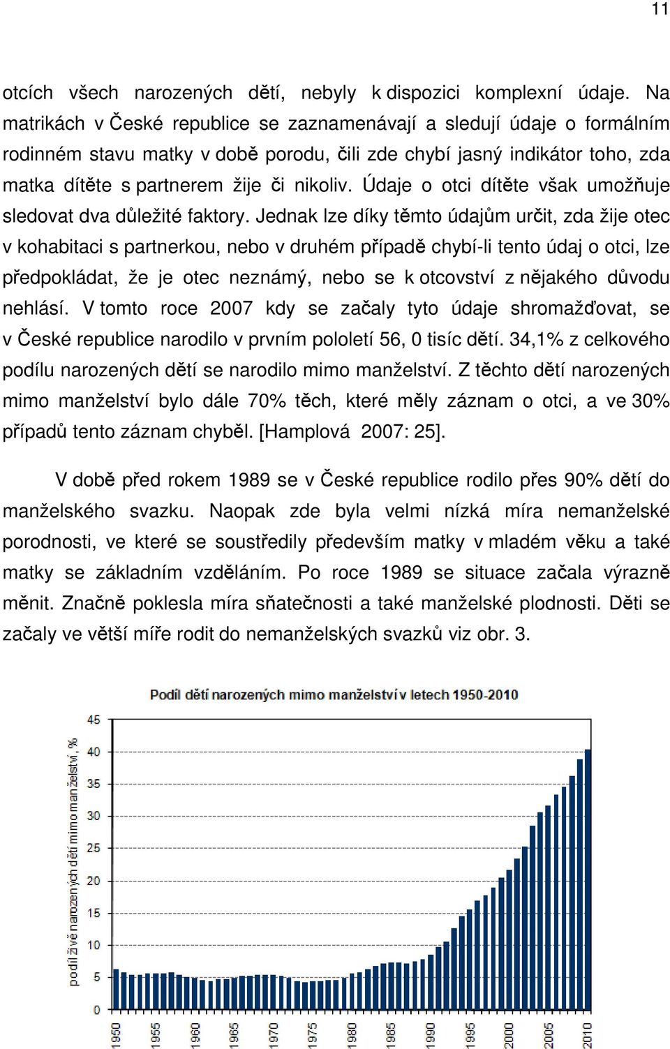 Údaje o otci dítěte však umožňuje sledovat dva důležité faktory.