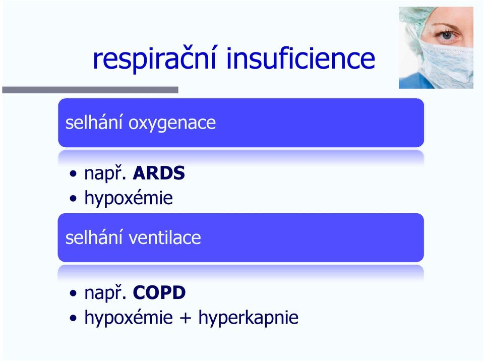 ARDS hypoxémie selhání