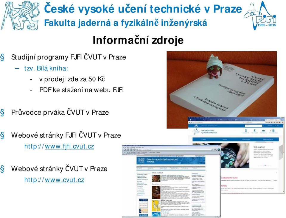 Bílá kniha: v prodeji zde za 50 Kč PDF ke stažení na webu FJFI Informační zdroje