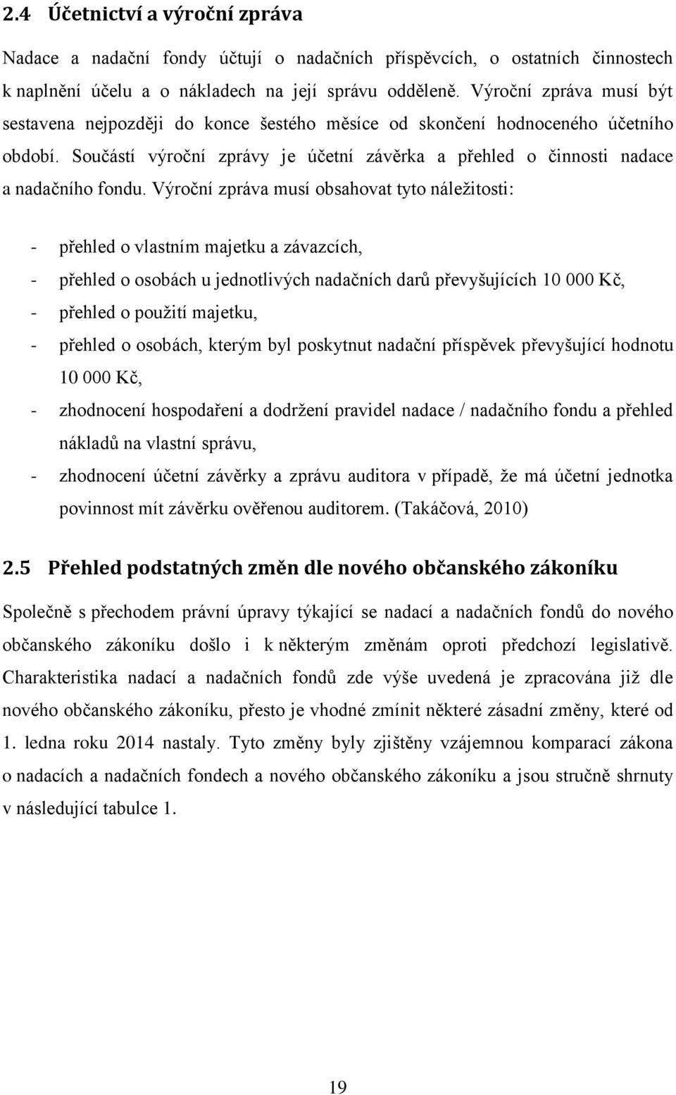 Výroční zpráva musí obsahovat tyto náležitosti: - přehled o vlastním majetku a závazcích, - přehled o osobách u jednotlivých nadačních darů převyšujících 10 000 Kč, - přehled o použití majetku, -