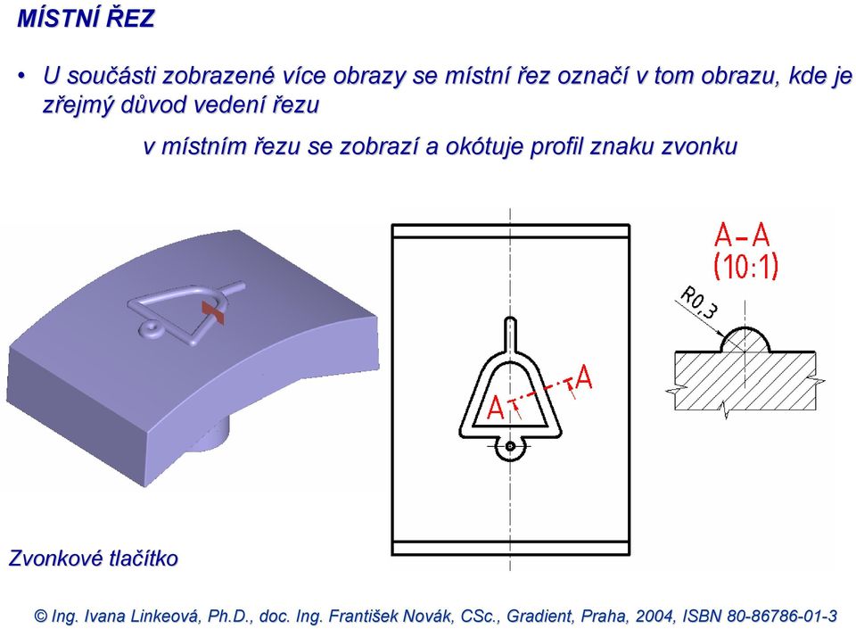 zřejmý důvod vedení řezu v místním řezu se