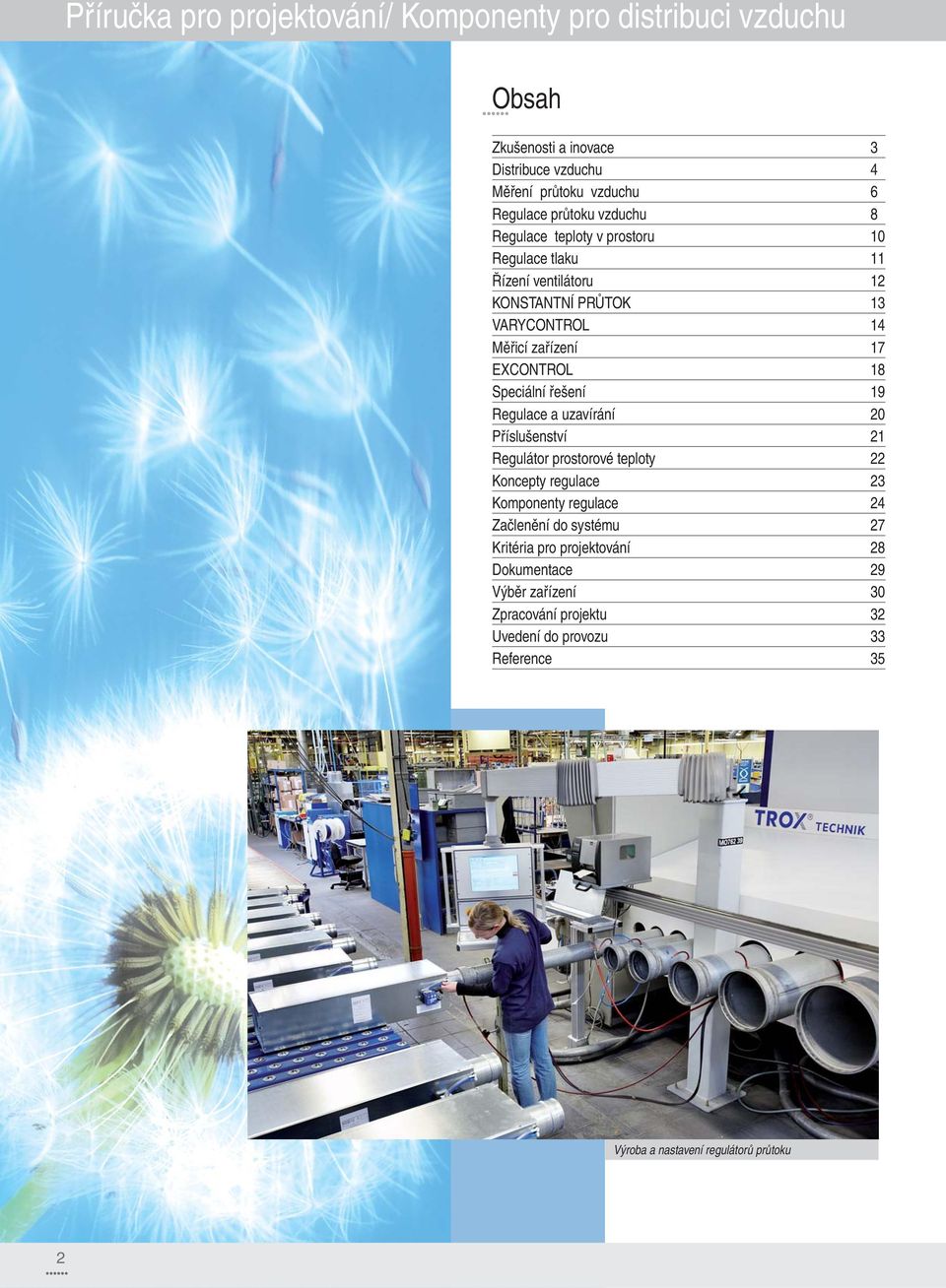 Speciální řešení 19 Regulace a uzavírání 20 Příslušenství 21 Regulátor prostorové teploty 22 Koncepty regulace 23 Komponenty regulace 24 Začlenění do