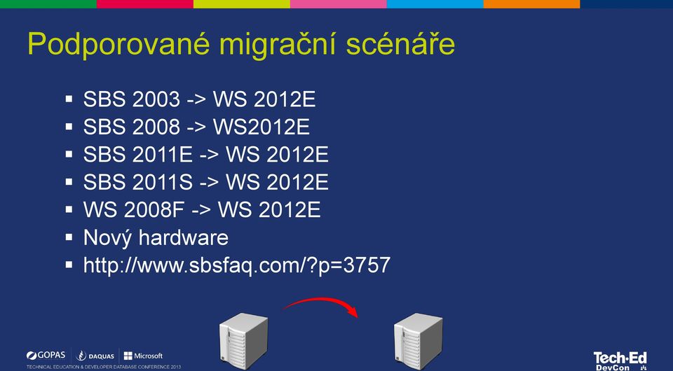 2012E SBS 2011S -> WS 2012E WS 2008F -> WS