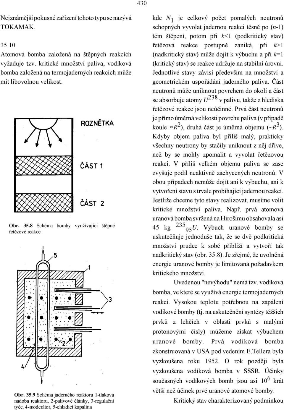 8 Schéma bomby využívající štěpné řetězové reakce Obr. 35.