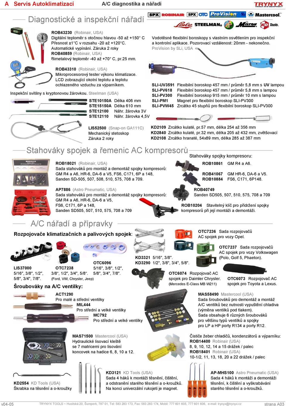 Pozorovací vzdálenost: 20mm - nekonečno. ProVision by SLi, USA ROB330 (Robinair, USA) Mikroprocesorový tester výkonu klimatizace.