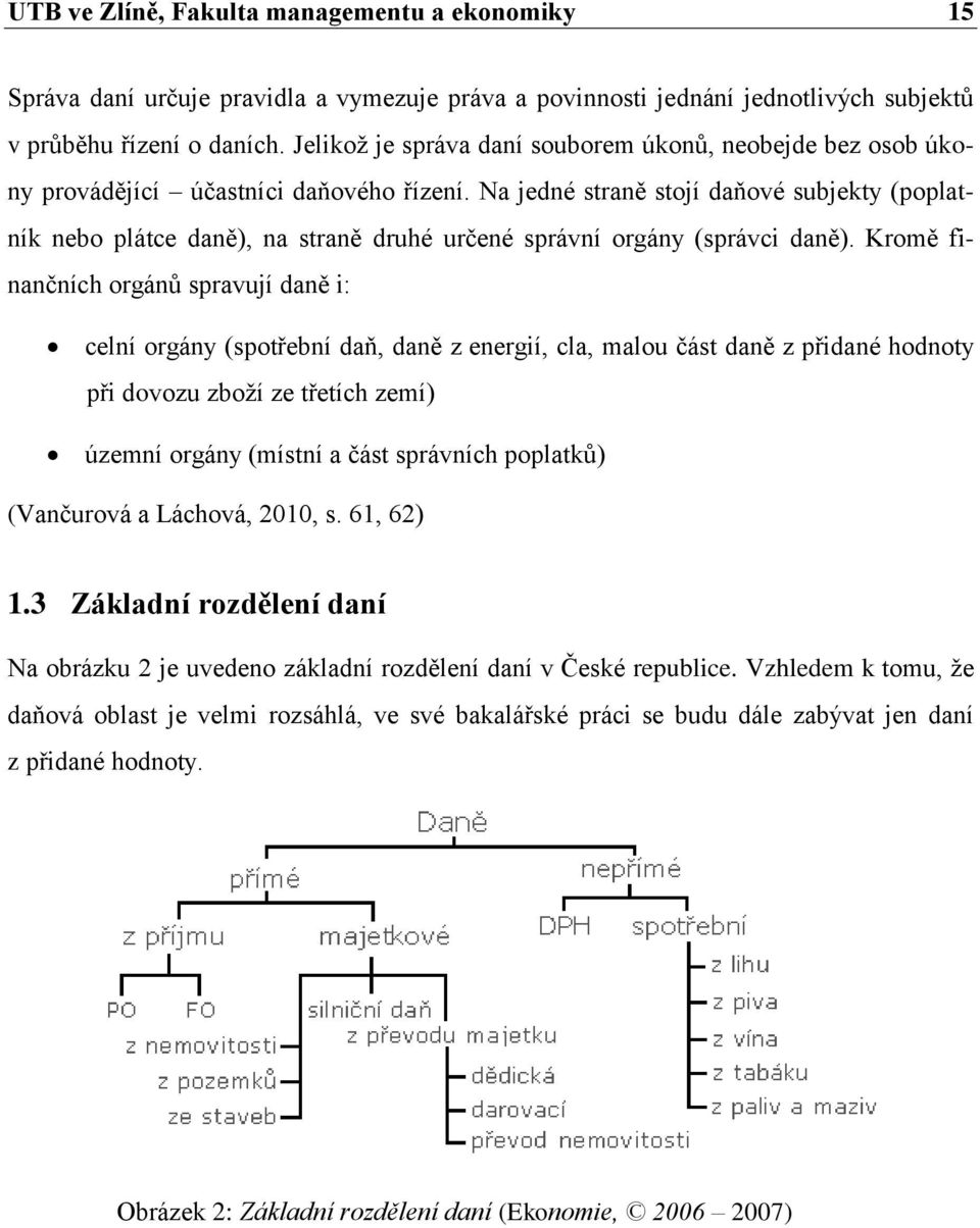 Na jedné straně stojí daňové subjekty (poplatník nebo plátce daně), na straně druhé určené správní orgány (správci daně).