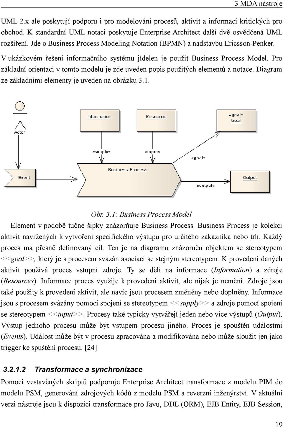 V ukázkovém řešení informačního systému jídelen je použit Business Process Model. Pro základní orientaci v tomto modelu je zde uveden popis použitých elementů a notace.