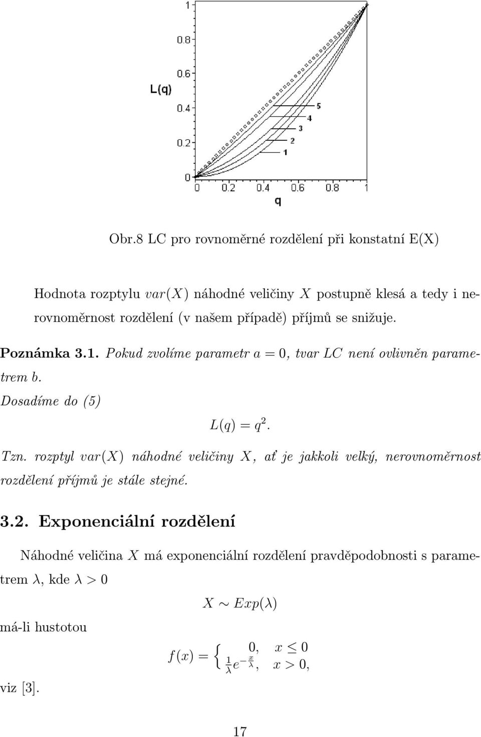 Tzn. rozptyl var(x) náhodné veličiny X, ať je jakkoli velký, nerovnoměrnost rozdělení příjmů je stále stejné. 3.2.