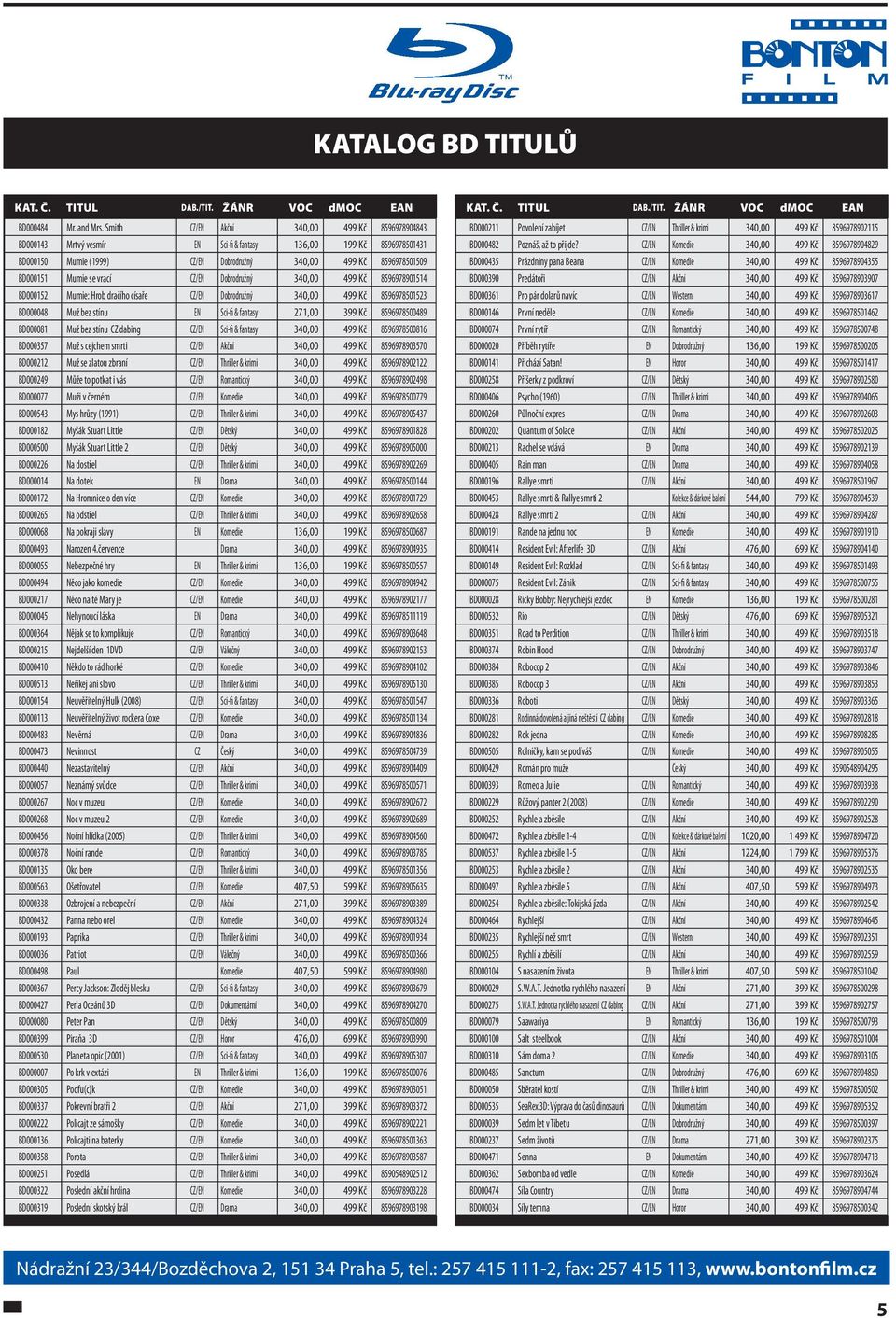 se vrací CZ/EN Dobrodružný 340,00 499 Kč 8596978901514 BD000152 Mumie: Hrob dračího císaře CZ/EN Dobrodružný 340,00 499 Kč 8596978501523 BD000048 Muž bez stínu EN Sci-fi & fantasy 271,00 399 Kč