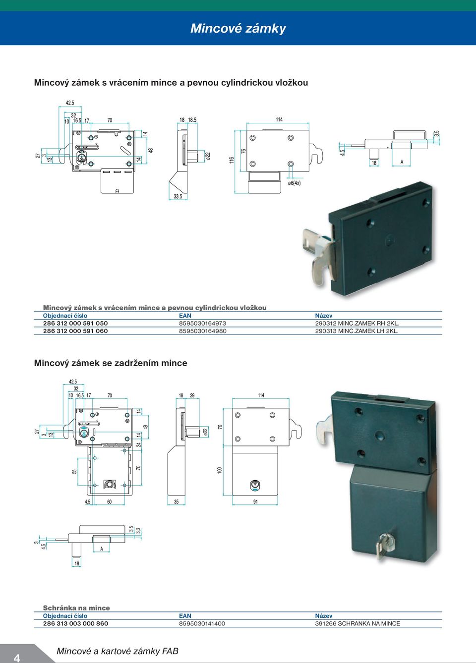 ZAMEK RH 2KL. 286 12 000 591 060 859500164980 2901 MINC.ZAMEK LH 2KL.