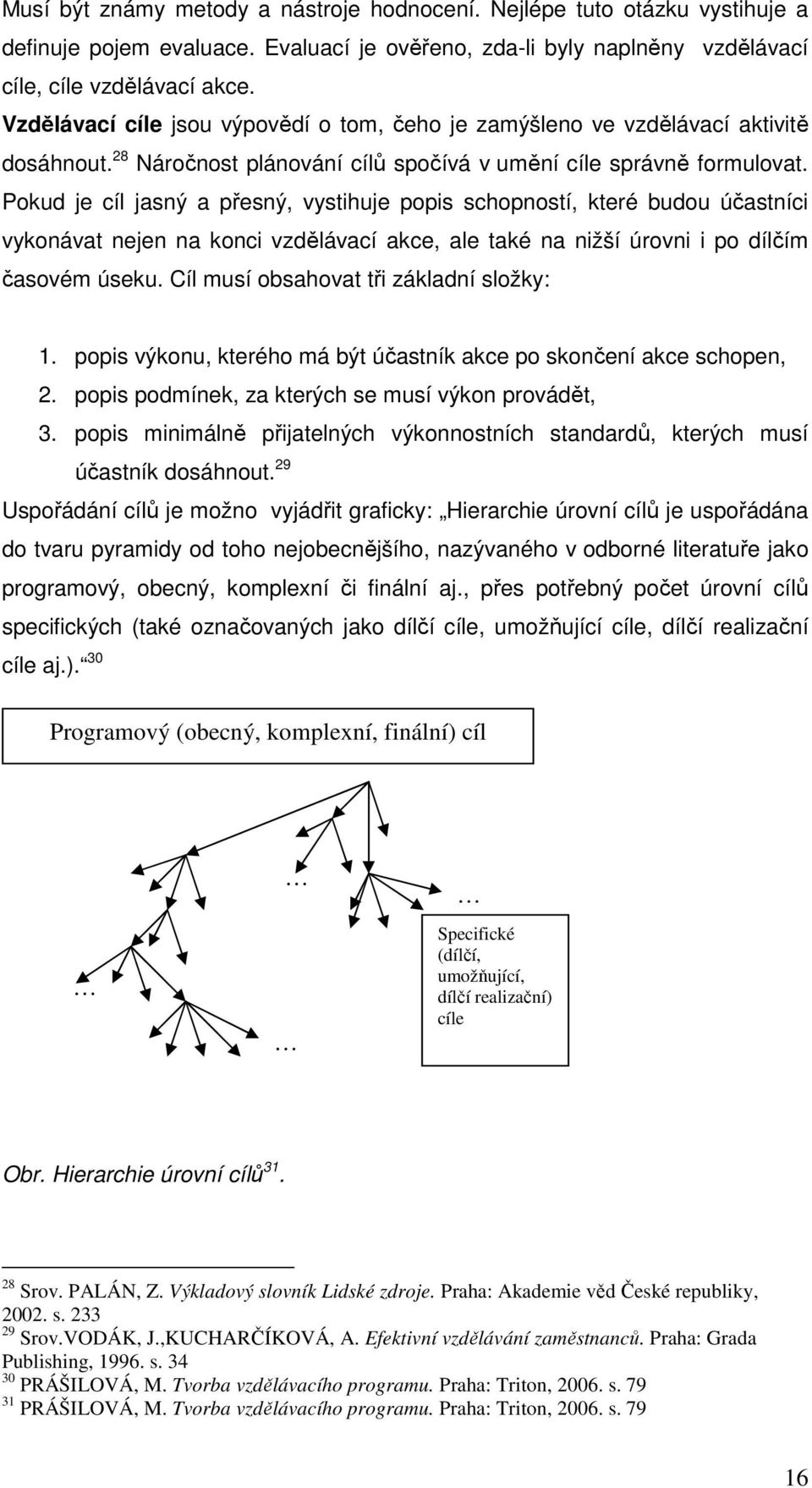 Pokud je cíl jasný a přesný, vystihuje popis schopností, které budou účastníci vykonávat nejen na konci vzdělávací akce, ale také na nižší úrovni i po dílčím časovém úseku.