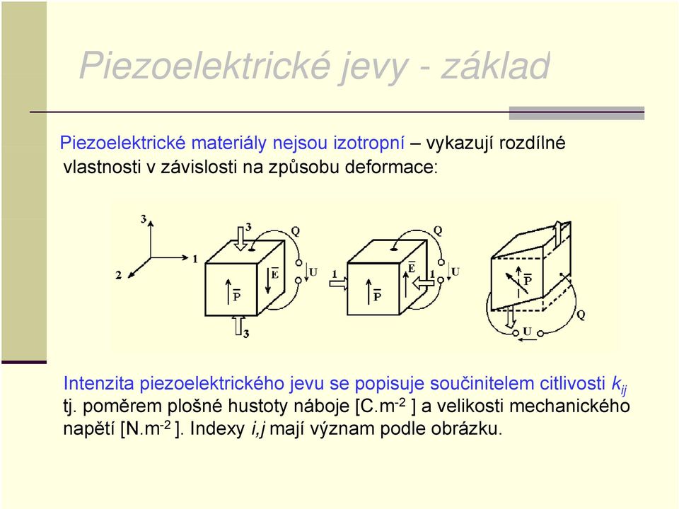 jevu se popisuje součinitelem citlivosti k ij tj. poměrem plošné hustoty náboje [C.