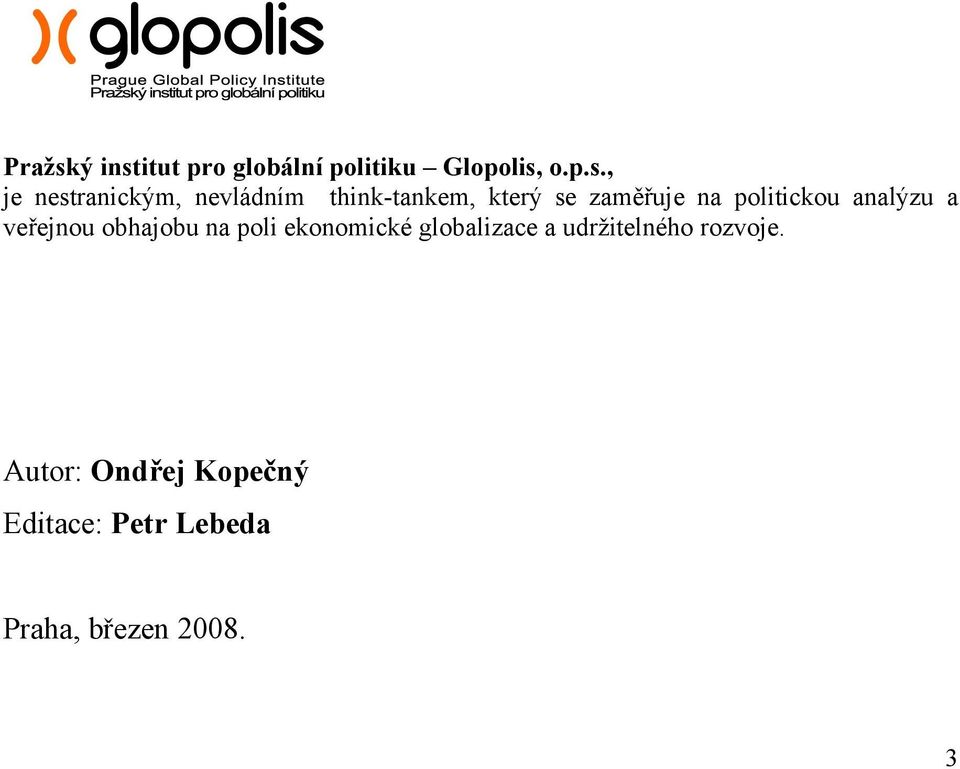 itut pro globální politiku Glopolis,