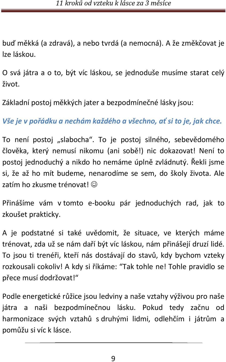 To je postoj silného, sebevědomého člověka, který nemusí nikomu (ani sobě!) nic dokazovat! Není to postoj jednoduchý a nikdo ho nemáme úplně zvládnutý.