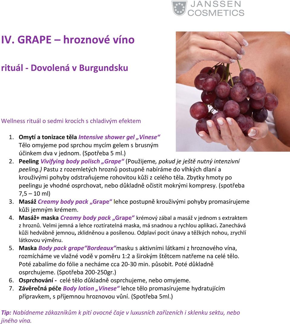 Peeling Vivifying body polisch Grape (Použijeme, pokud je ještě nutný intenzivní peeling.