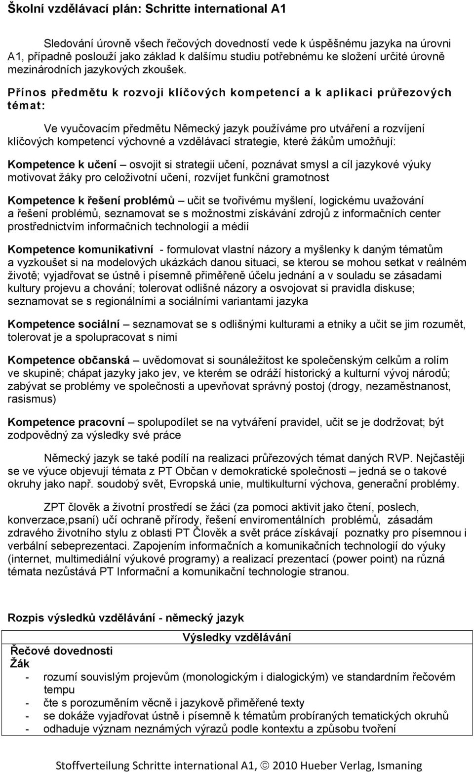 strategie, které žákům umožňují: Kompetence k učení osvojit si strategii učení, poznávat smysl a cíl jazykové výuky motivovat žáky pro celoživotní učení, rozvíjet funkční gramotnost Kompetence k