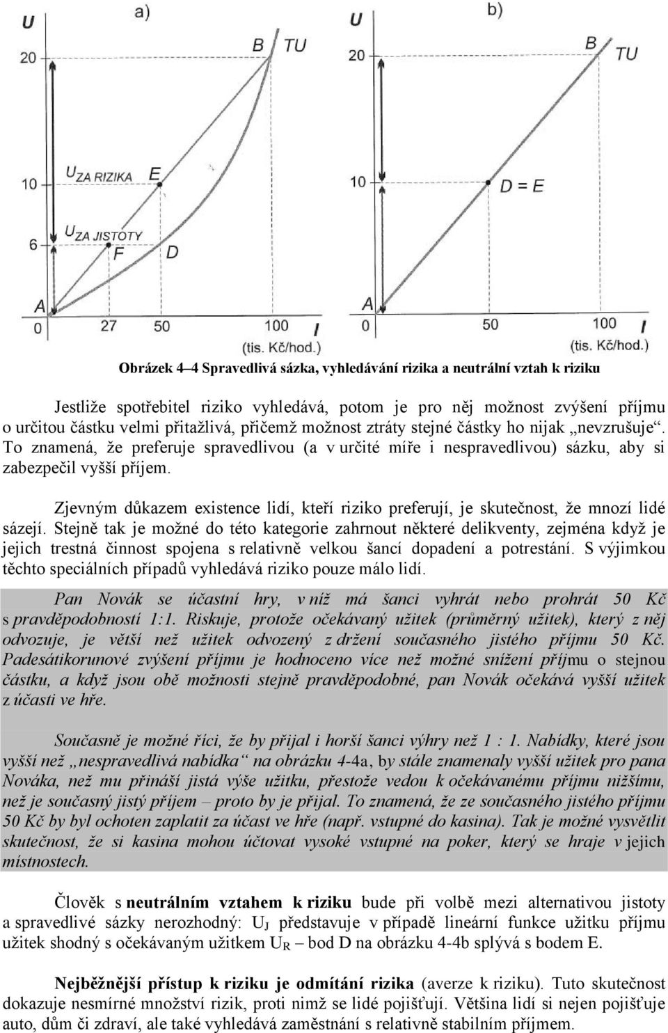 Zjevným důkazem existence lidí, kteří riziko preferují, je skutečnost, že mnozí lidé sázejí.