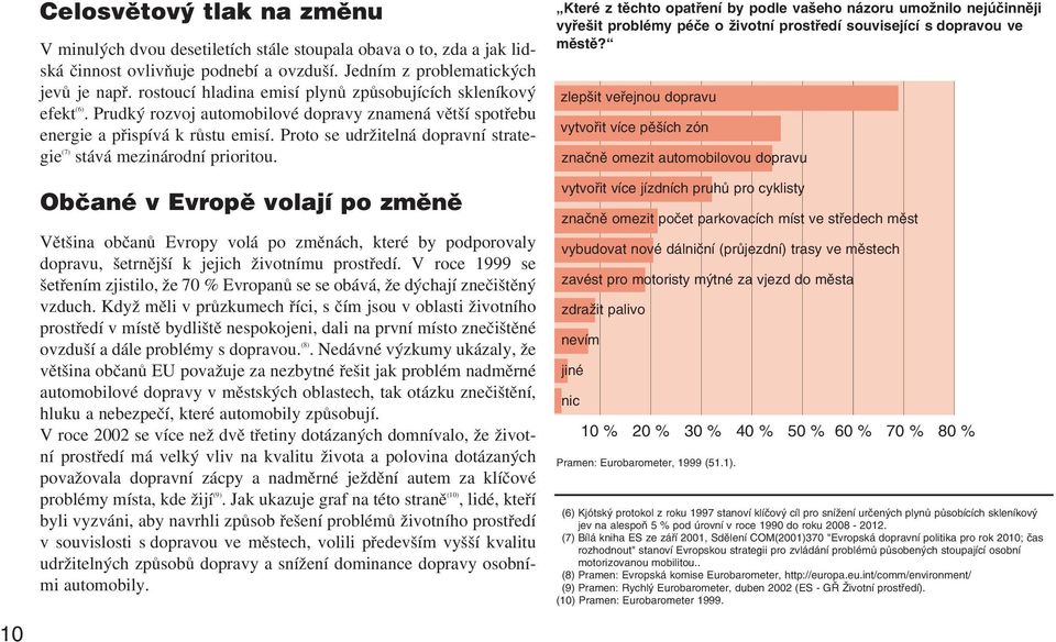 Proto se udržitelná dopravní strate gie (7) stává mezinárodní prioritou.