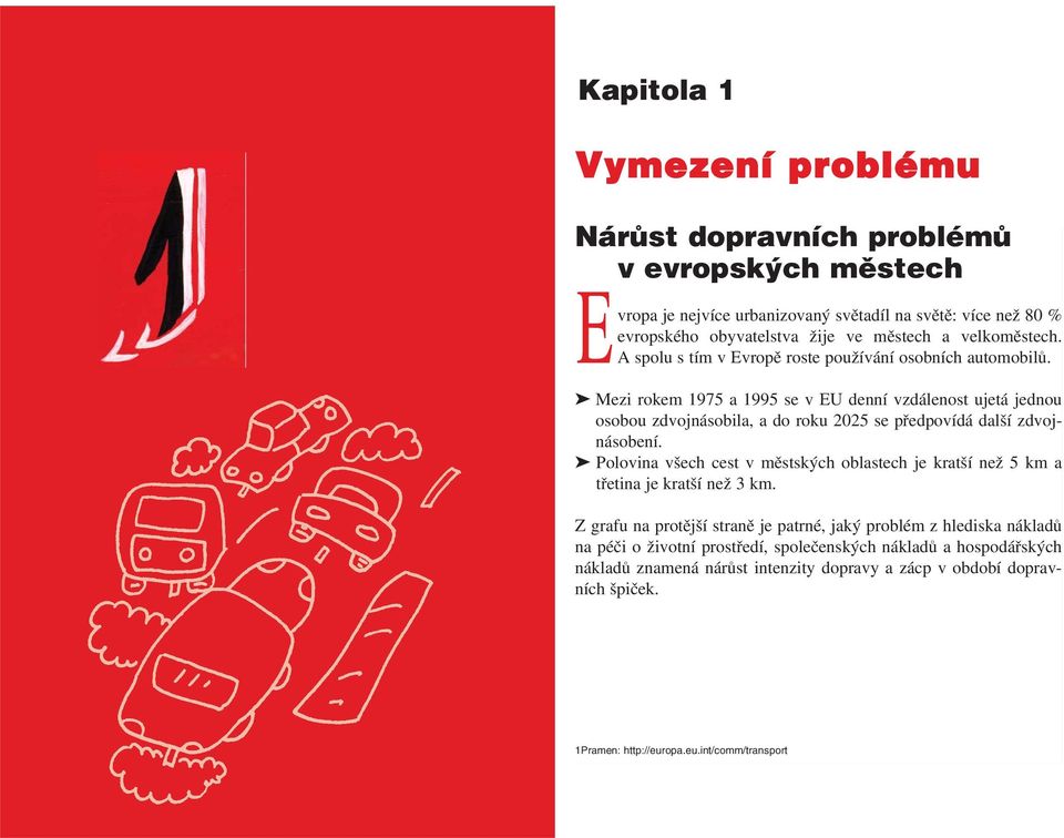 Mezi rokem 1975 a 1995 se v EU denní vzdálenost ujetá jednou osobou zdvojnásobila, a do roku 2025 se předpovídá další zdvoj násobení.