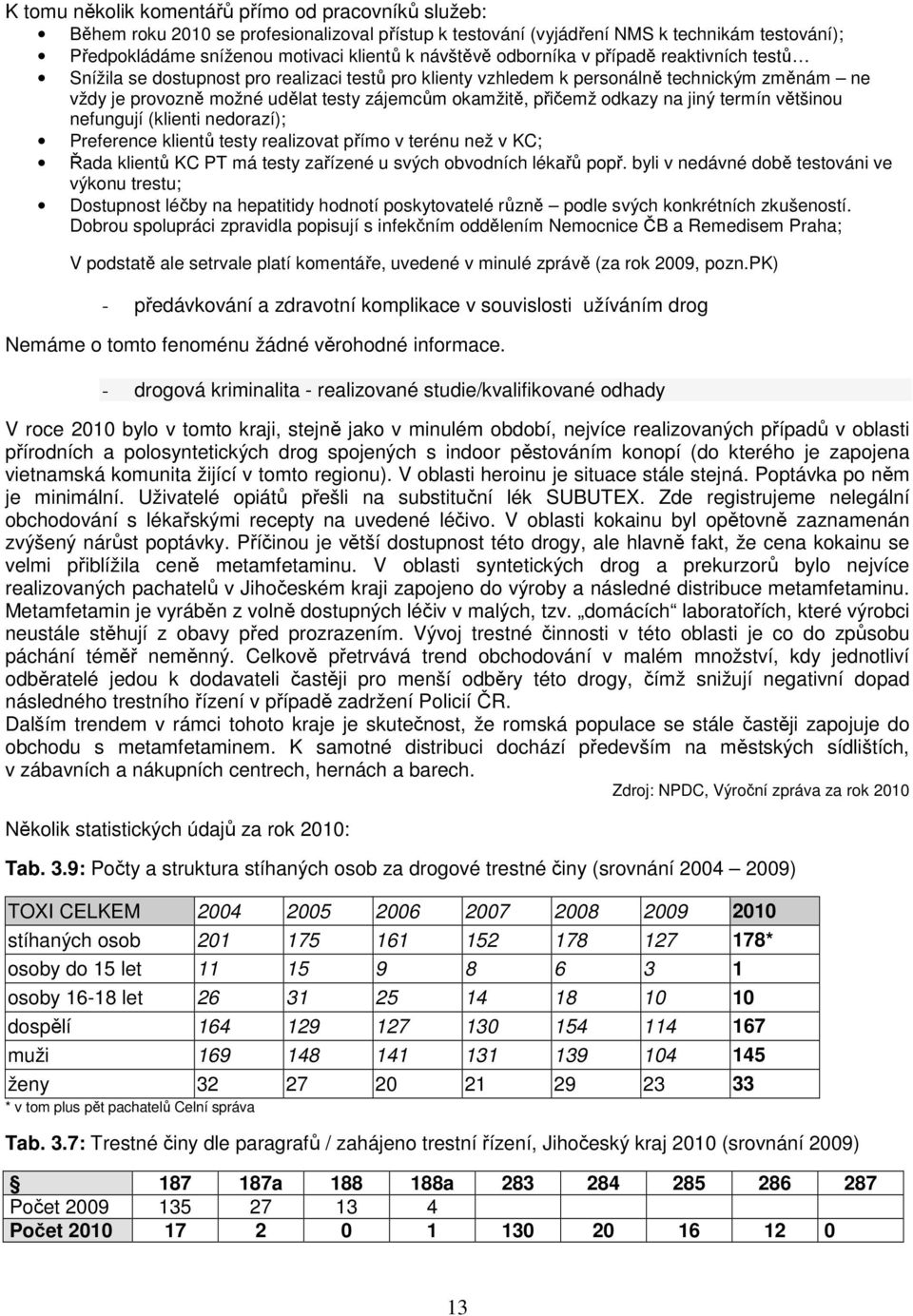 odkazy na jiný termín většinou nefungují (klienti nedorazí); Preference klientů testy realizovat přímo v terénu než v KC; Řada klientů KC PT má testy zařízené u svých obvodních lékařů popř.