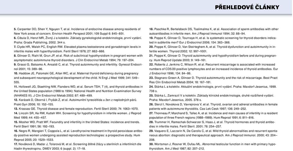 Elevated plasma testosterone and gonadotropin levels in infertile males with hyperthyroidism. Fertil Steril 1976; 27: 662 666. 8. Glinoer D, Riahi M, Grun JP, et al.