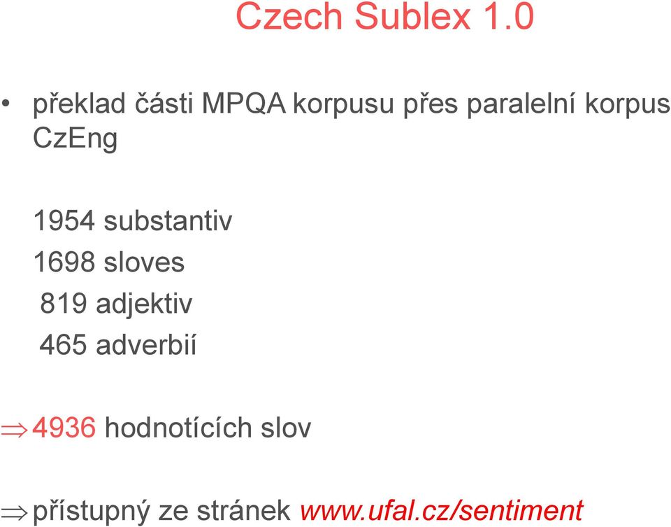 korpus CzEng 1954 substantiv 1698 sloves 819