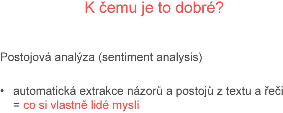 analysis) automatická extrakce