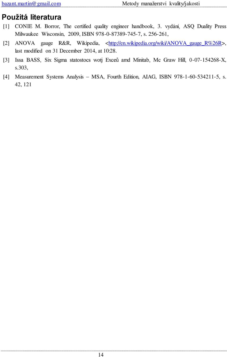 56-61, [] ANOVA gauge R&R, Wikipedia, <http://en.wikipedia.