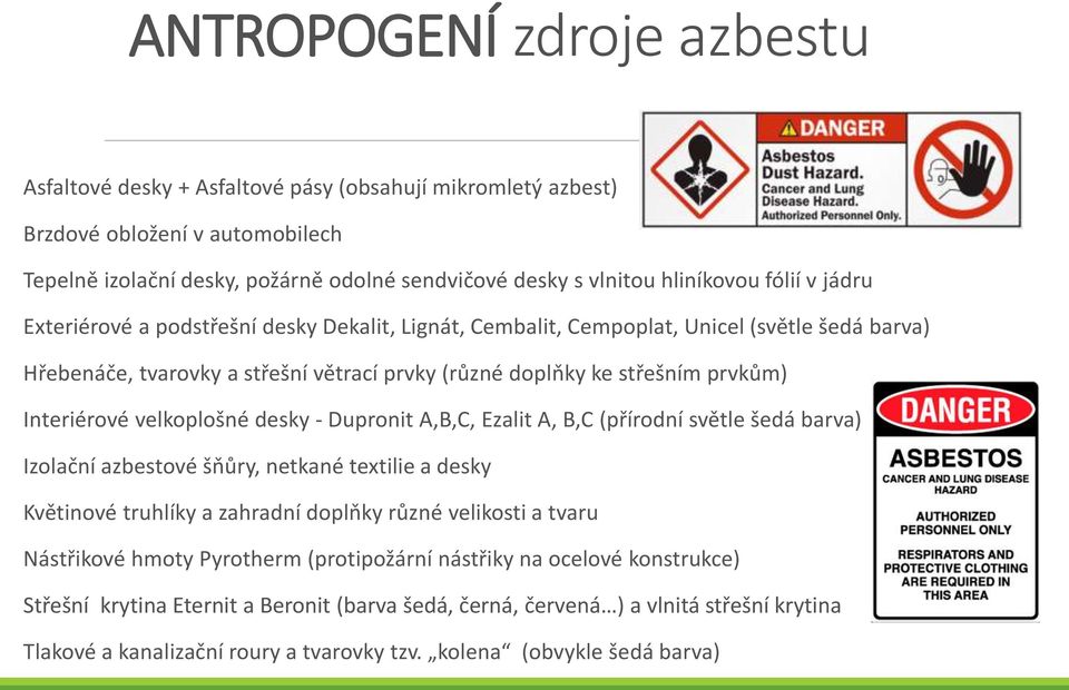 Interiérové velkoplošné desky - Dupronit A,B,C, Ezalit A, B,C (přírodní světle šedá barva) Izolační azbestové šňůry, netkané textilie a desky Květinové truhlíky a zahradní doplňky různé velikosti a