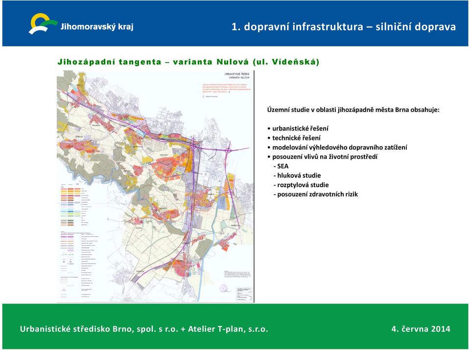 urbanistické řešení technické řešení modelování výhledového dopravního