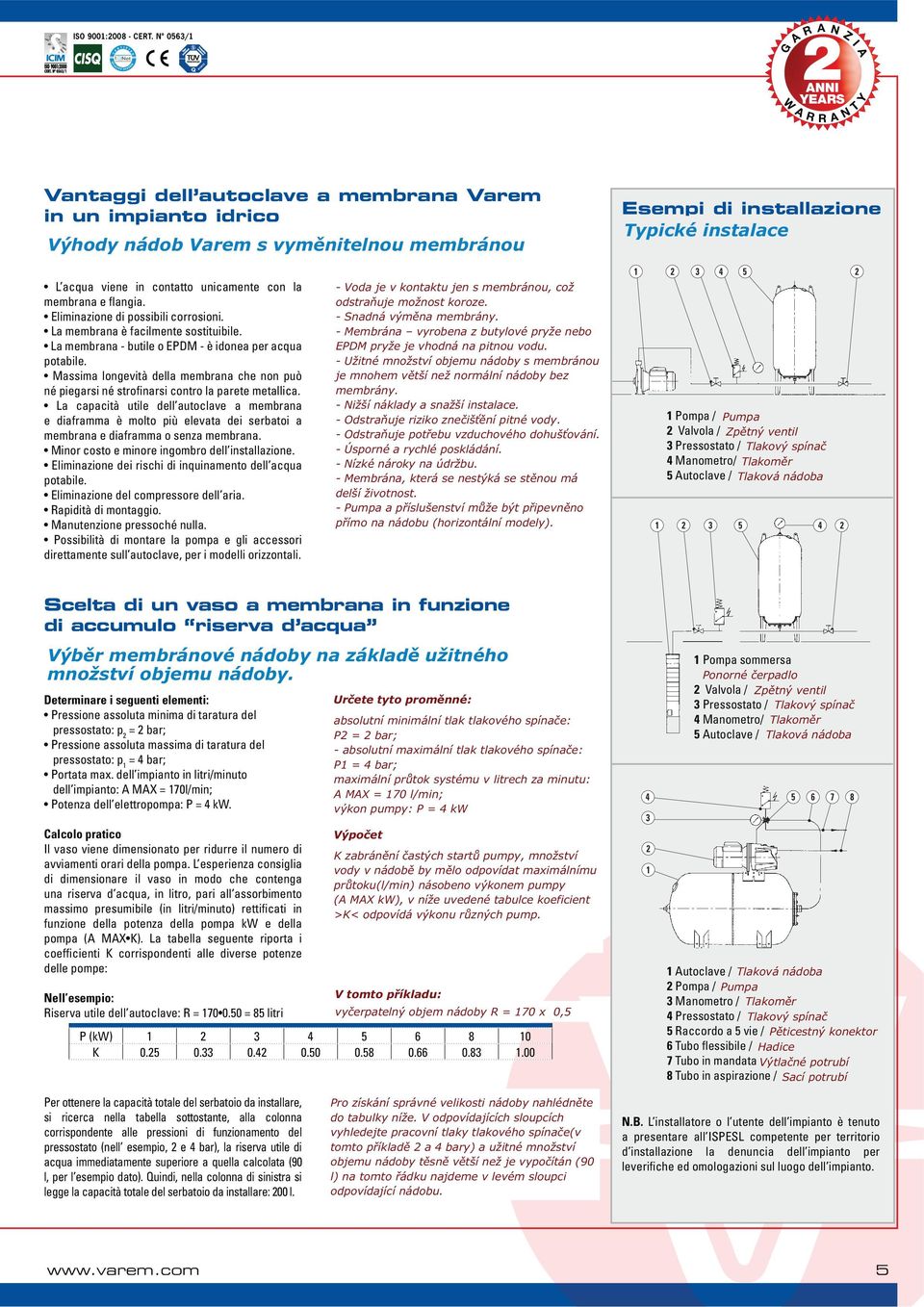 flangia. potabile. né piegarsi né strofinarsi contro la parete metallica. e diaframma è molto più elevata dei serbatoi a membrana e diaframma o senza membrana. potabile. direttamente sull autoclave, per i modelli orizzontali.