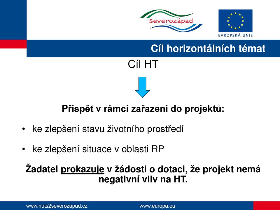 prostředí ke zlepšení situace v oblasti RP Žadatel