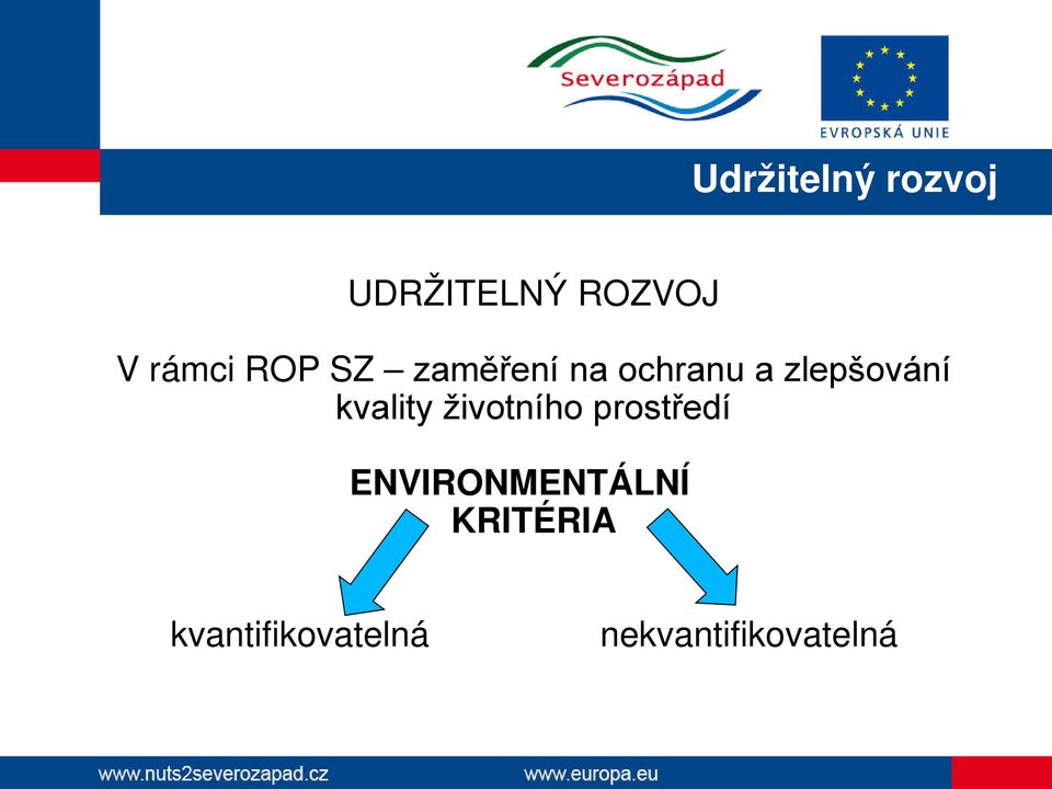 kvality životního prostředí ENVIRONMENTÁLNÍ