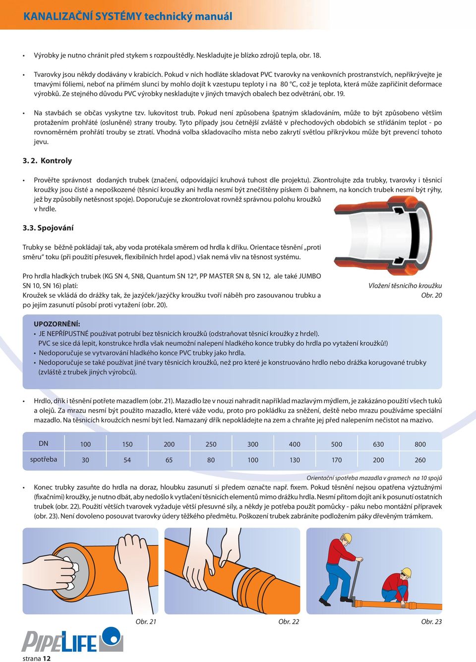 defrmace výrbků. Ze stejnéh důvdu PV výrbky neskladujte v jiných tmavých balech bez dvětrání, br. 19. Na stavbách se bčas vyskytne tzv. lukvitst trub.