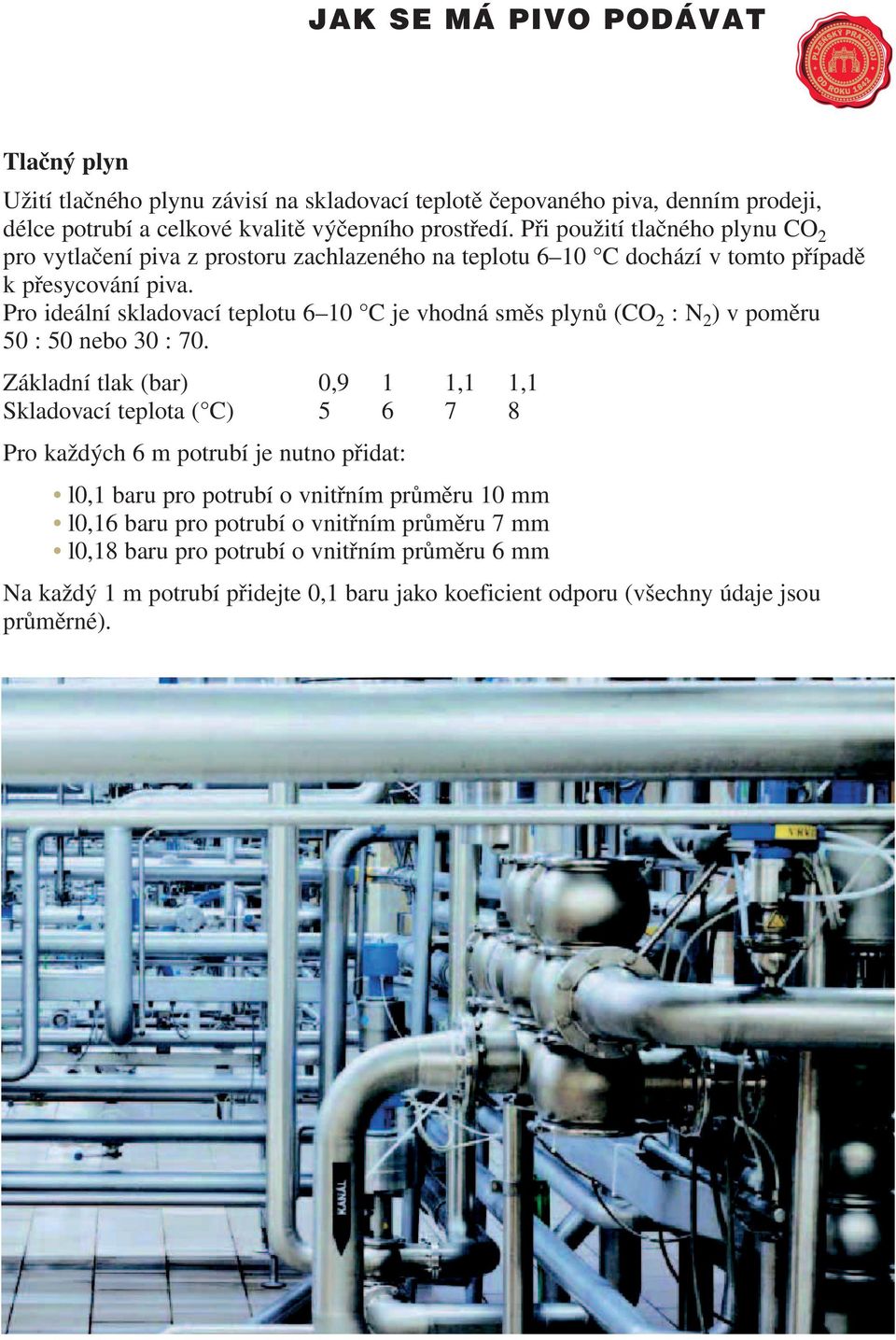 Pro ideální skladovací teplotu 6 10 C je vhodná směs plynů (CO 2 :N 2 ) v poměru 50 : 50 nebo 30 : 70.