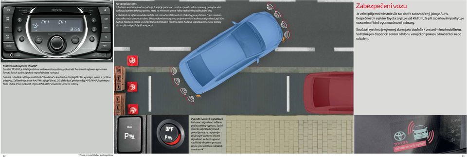 V závislosti na výběru modelu můžete mít snímače vzdálenosti od překážky jen v předním či jen v zadním nárazníku nebo dokonce v obou.