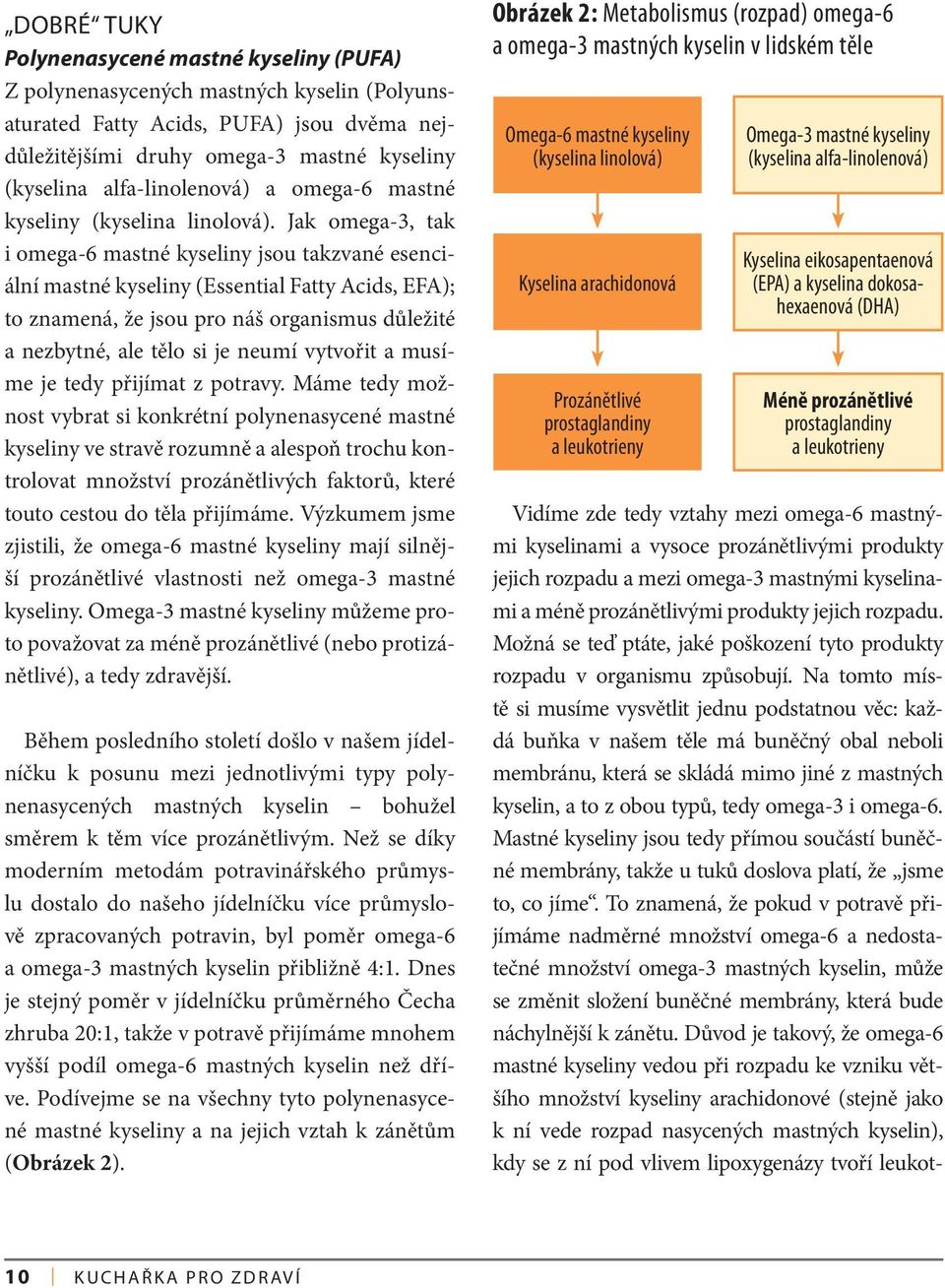 Jak omega-3, tak i omega-6 mastné kyseliny jsou takzvané esenciální mastné kyseliny (Essential Fatty Acids, EFA); to znamená, že jsou pro náš organismus důležité a nezbytné, ale tělo si je neumí