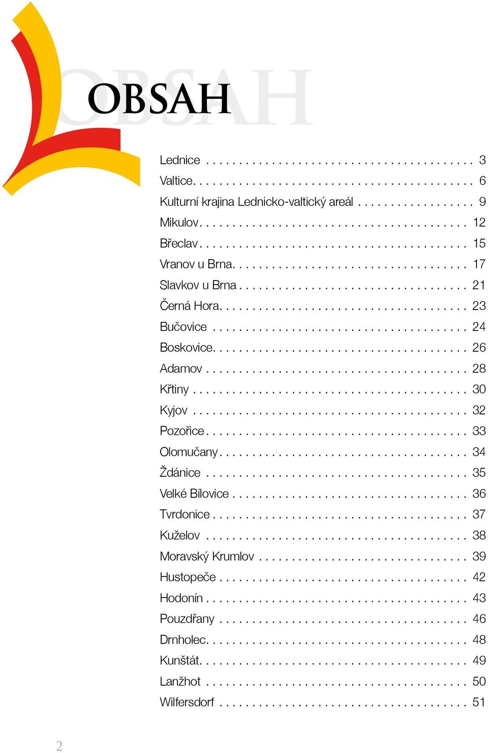 ... 30 Kyjov... 32 Pozořice.... 33 Olomučany.... 34 Ždánice... 35 Velké Bílovice.... 36 Tvrdonice.... 37 Kuželov.