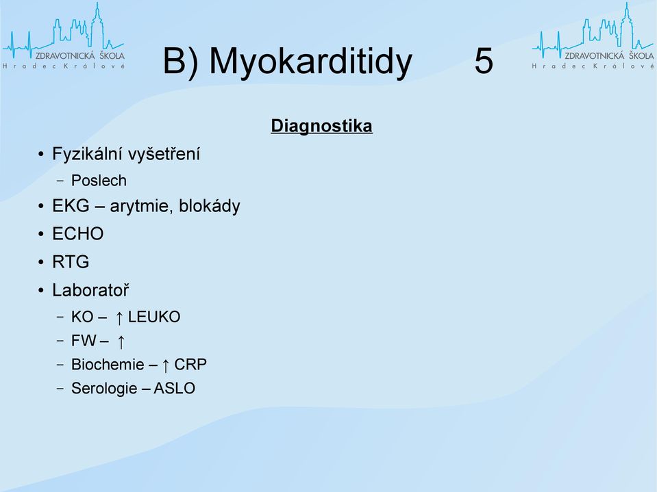 blokády ECHO RTG Laboratoř KO