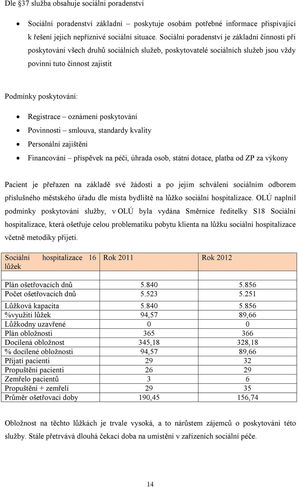 oznámení poskytování Povinnosti smlouva, standardy kvality Personální zajištění Financování příspěvek na péči, úhrada osob, státní dotace, platba od ZP za výkony Pacient je přeřazen na základě své