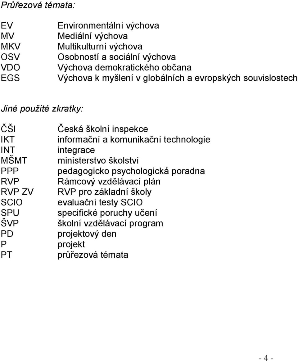 ŠVP PD P PT Česká školní inspekce informační a komunikační technologie integrace ministerstvo školství pedagogicko psychologická poradna Rámcový