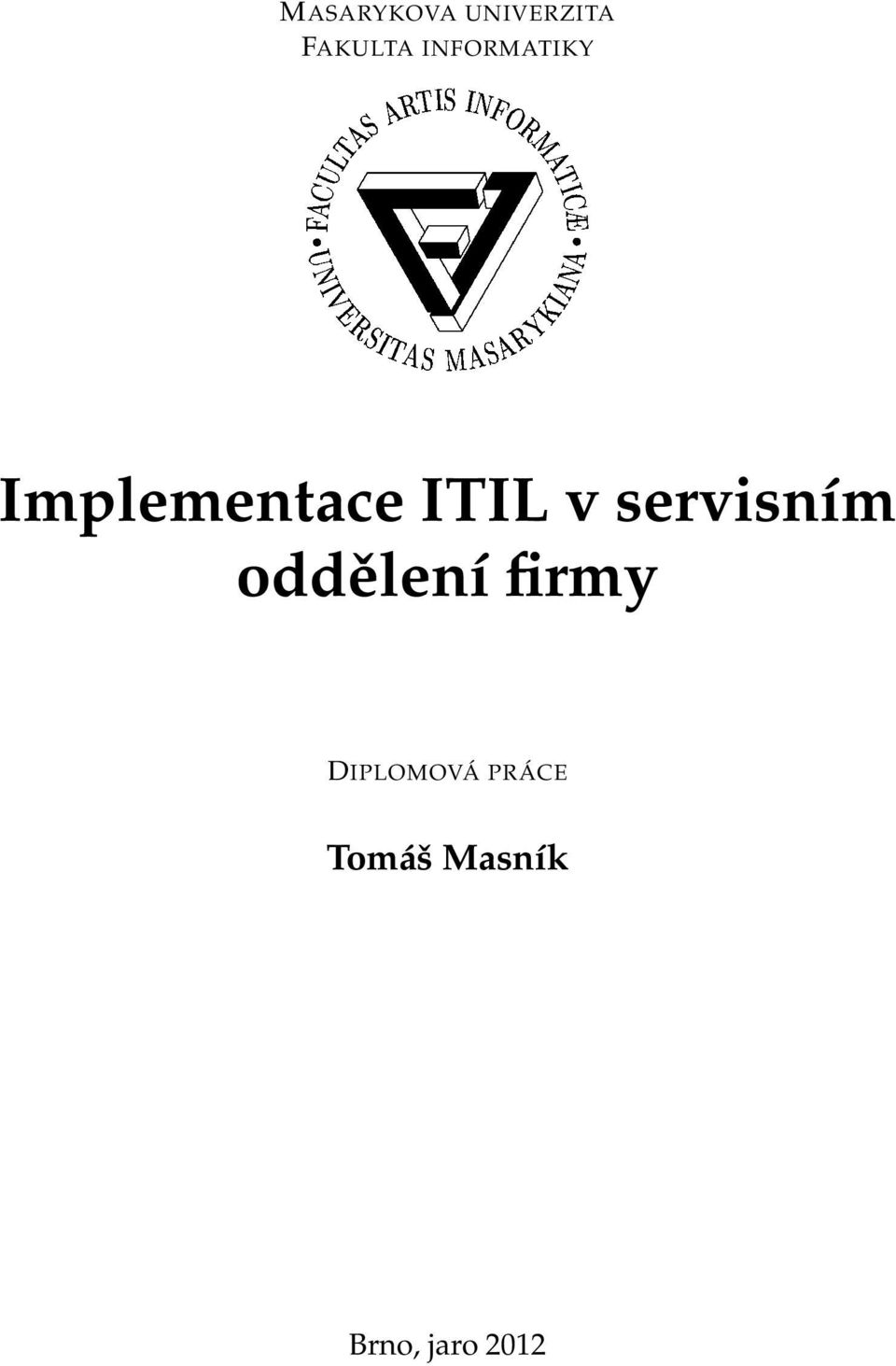 Implementace ITIL v servisním oddělení