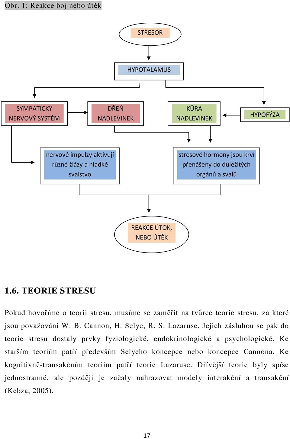 Cannon, H. Selye, R. S. Lazaruse. Jejich zásluhou se pak do teorie stresu dostaly prvky fyziologické, endokrinologické a psychologické.