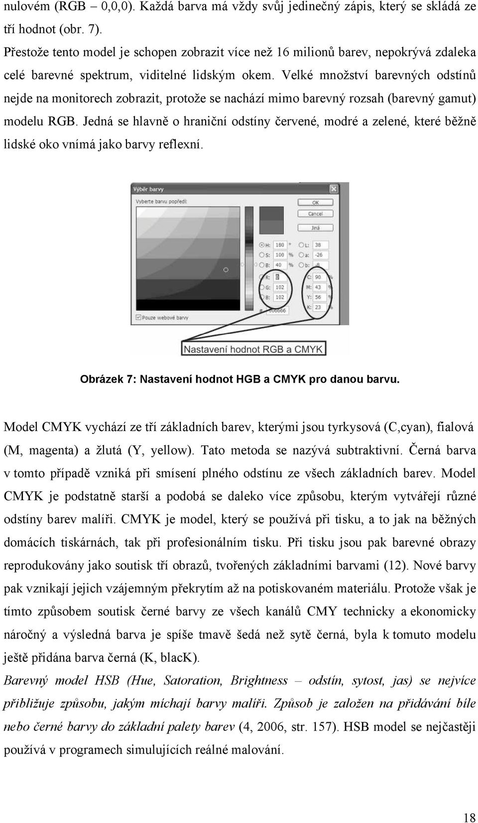 Velké množství barevných odstínů nejde na monitorech zobrazit, protože se nachází mimo barevný rozsah (barevný gamut) modelu RGB.